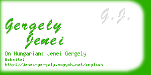 gergely jenei business card